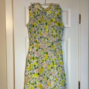 Vintage 50s/60s floral midi shift dress sz S (?)